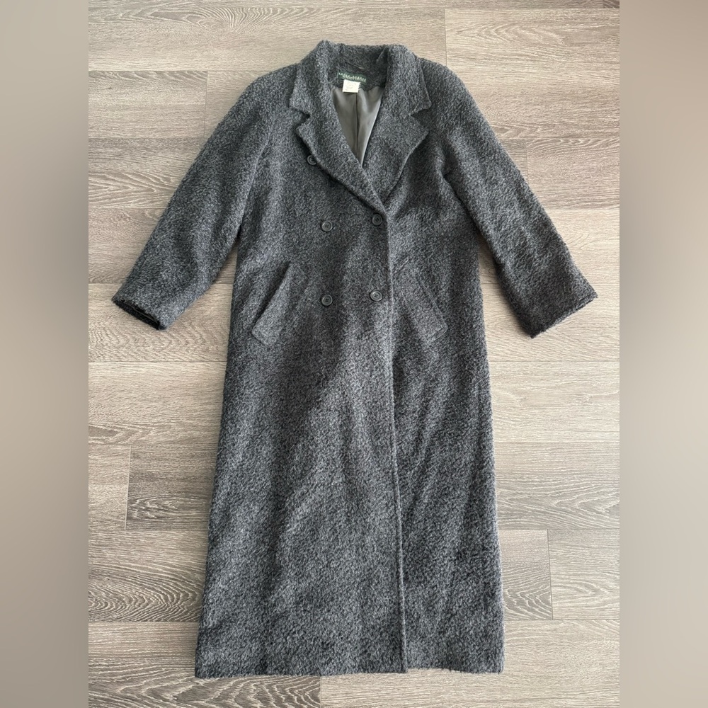 Harvé Benard Charcoal Textured Jacket, wool double breasted